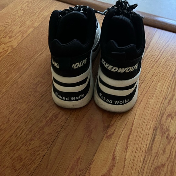 Naked Wolfe Black and White Sneakers - Picture 6 of 7